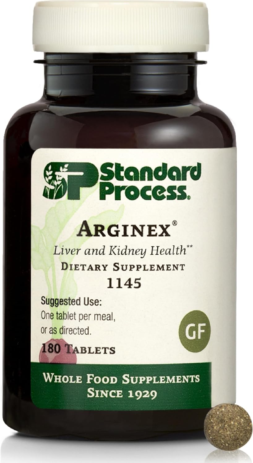 Standard Process Arginex, Vitamin A Liver & Kidney Supplement, 180 Tablets