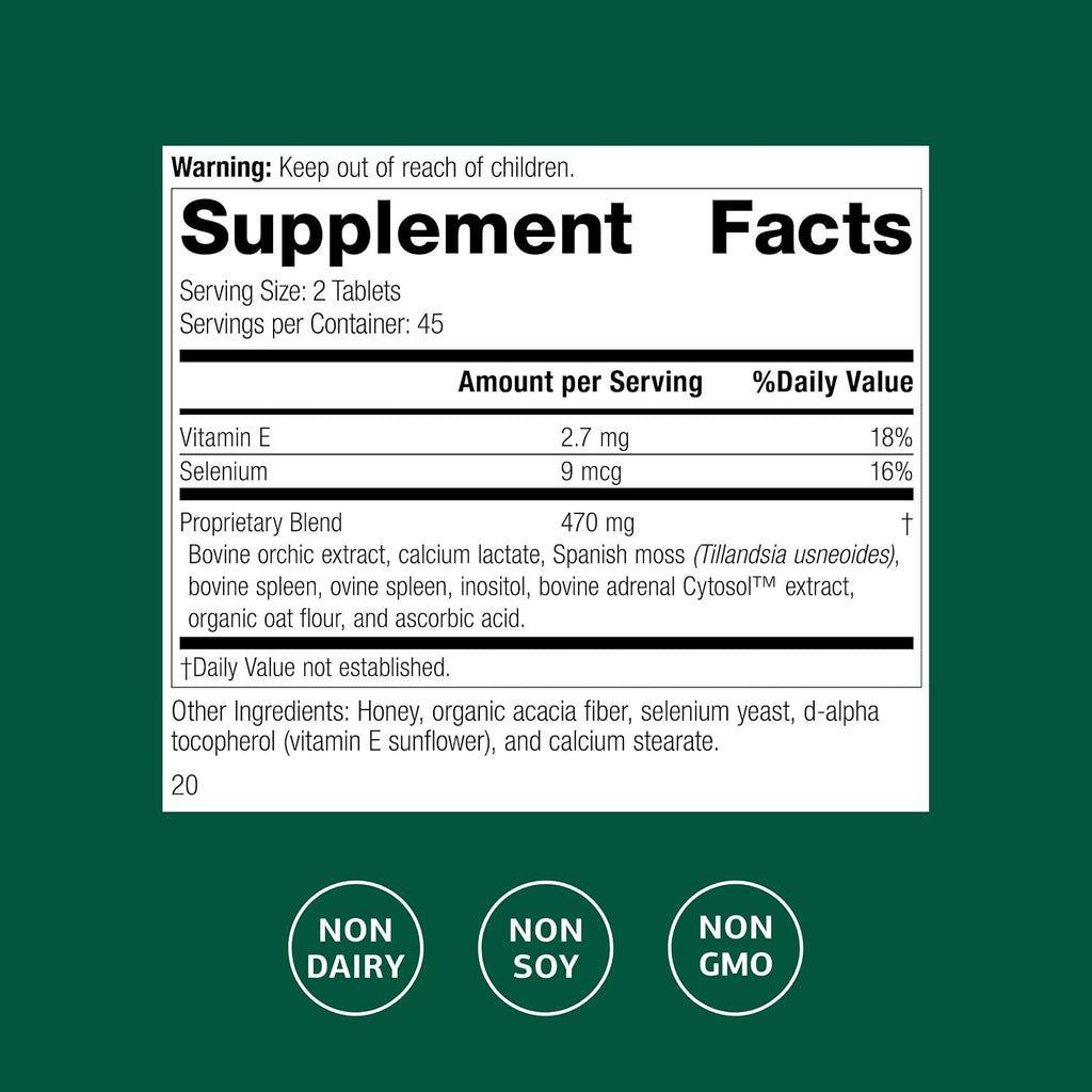 Standard Process Cataplex E2, Heart & Cellular Health Support, 90 Tablets