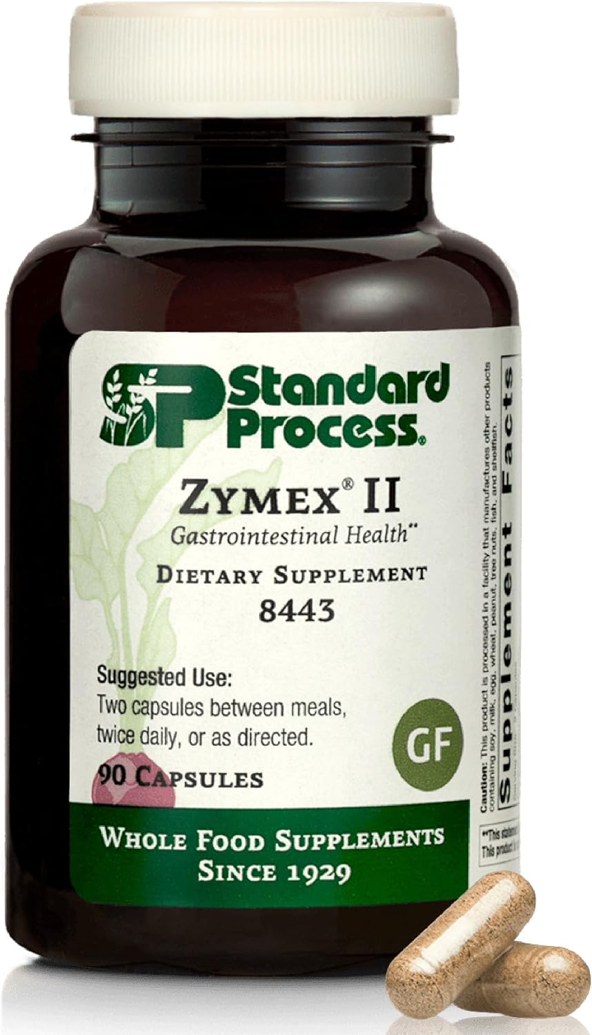 Standard Process Zymex II, GI Digestive Enzyme Supplement, 90 Capsules