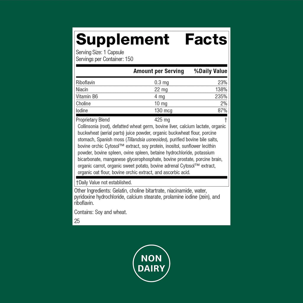 Standard Process Cholaplex, Heart & Liver Support Supplement, 150 Capsules
