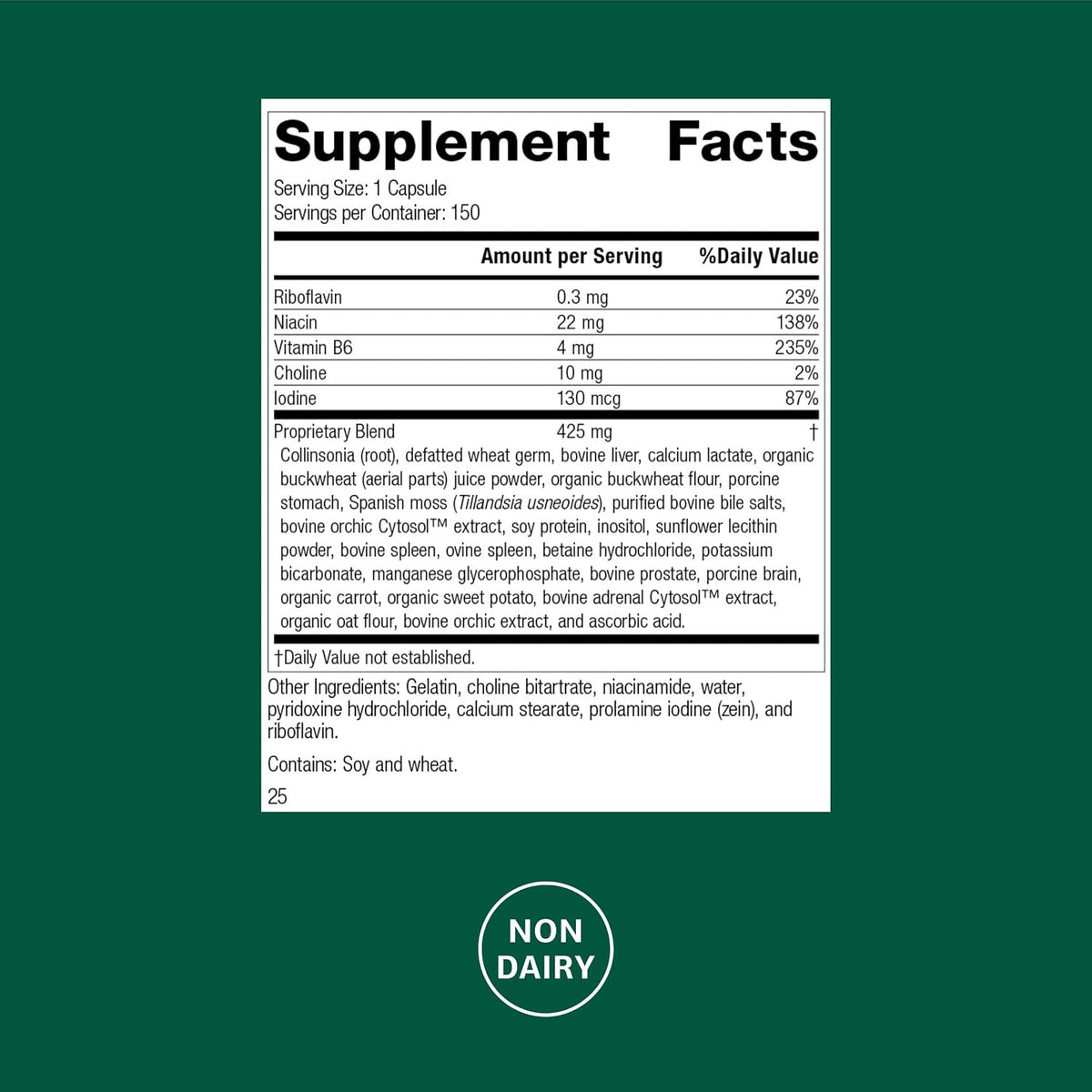 Standard Process Cholaplex, Heart & Liver Support Supplement, 150 Capsules