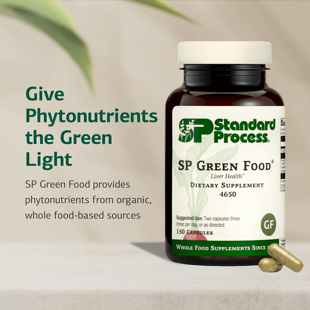 Standard Process SP Green Food, Whole Food Metabolism Support, 150 Capsules