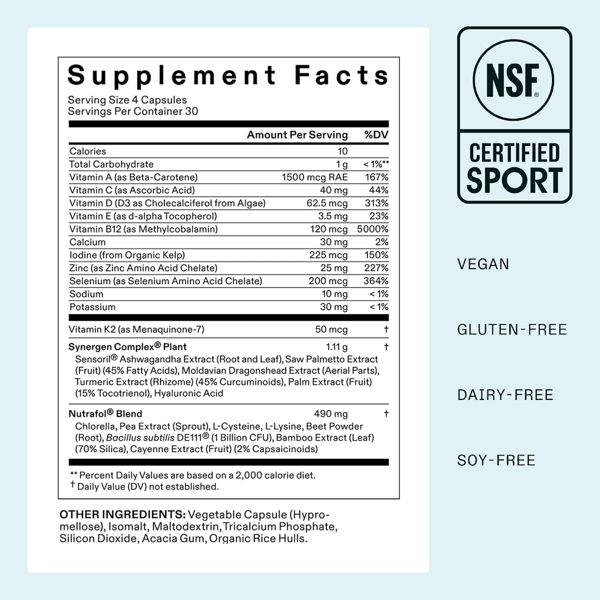 Nutrafol Women Hair Growth Supplements, Ages 18-44, 1-Month Bottle