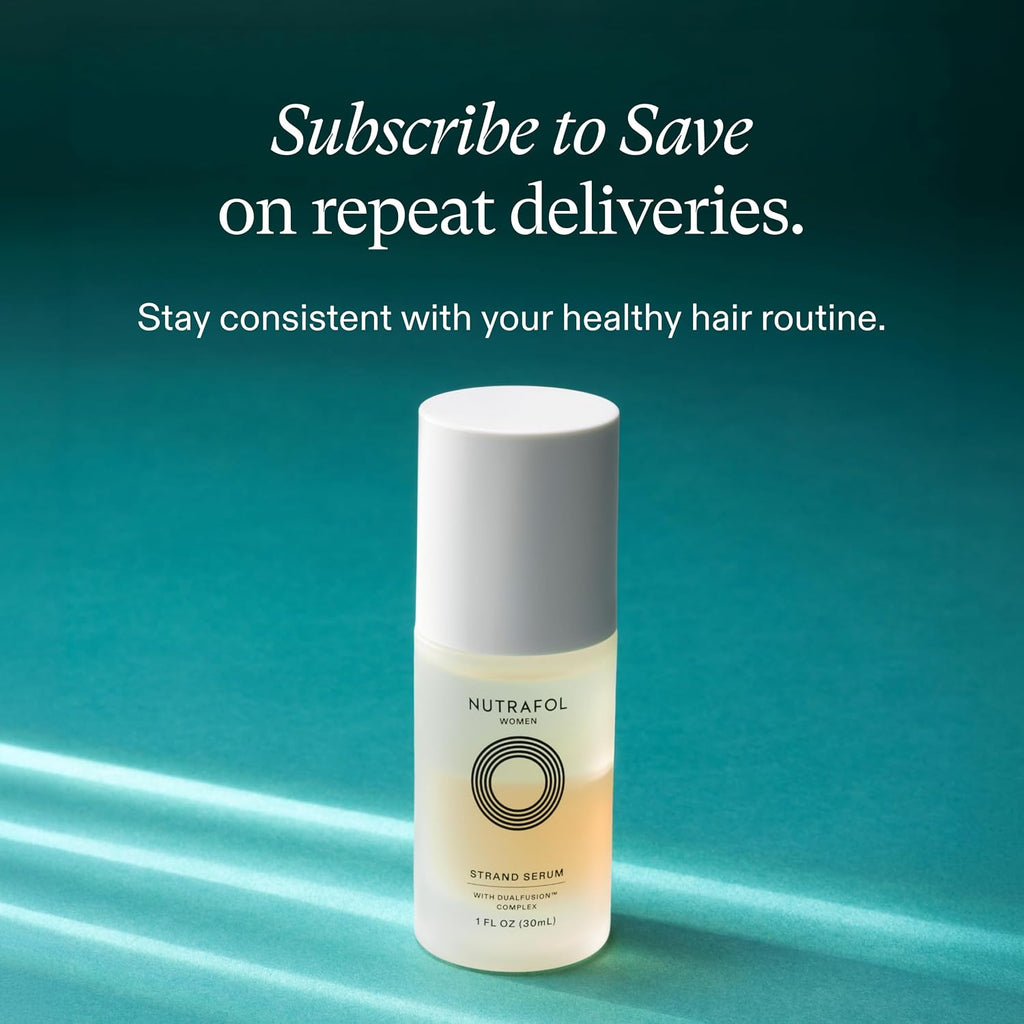Nutrafol Strand Serum, Reduces Breakage for Stronger Hair, 1 Fl Oz Bottle