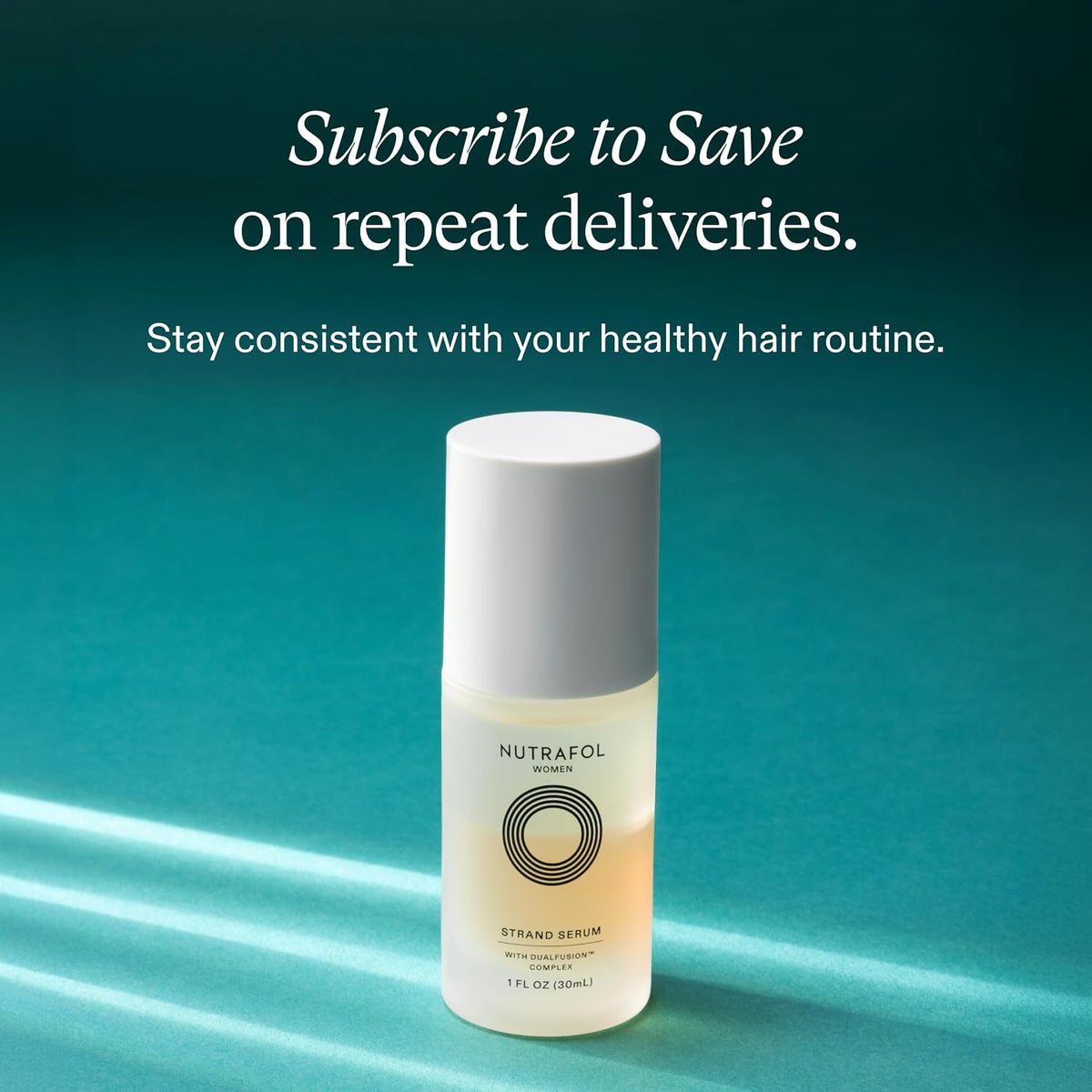 Nutrafol Strand Serum, Reduces Breakage for Stronger Hair, 1 Fl Oz Bottle