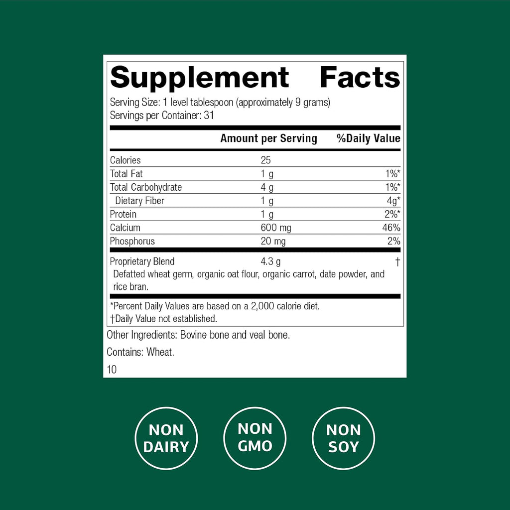 Standard Process Calcifood Powder - Calcium Powder for Bone Strength & Support - Exercise Support Supplement - Support for Bone Health - 10 oz (284 g)