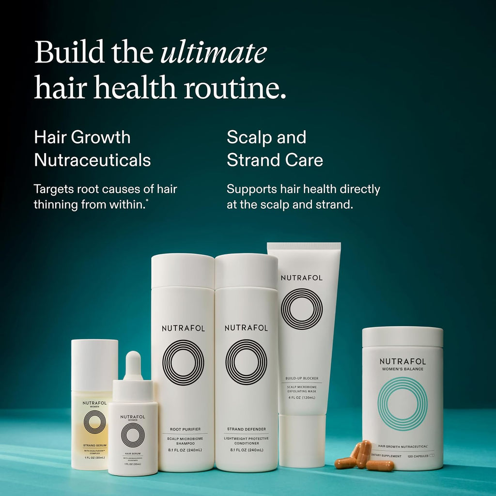 Nutrafol Strand Serum, Reduces Breakage for Stronger Hair, 1 Fl Oz Bottle