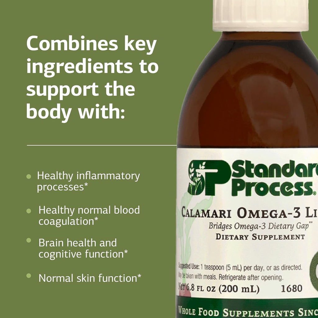 Standard Process Calamari Omega-3 Liquid, Supplement, 6.8 oz