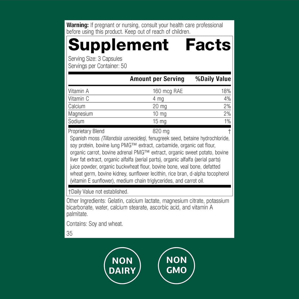 Standard Process Allerplex, Lung Health Support Supplement, 150 Capsules