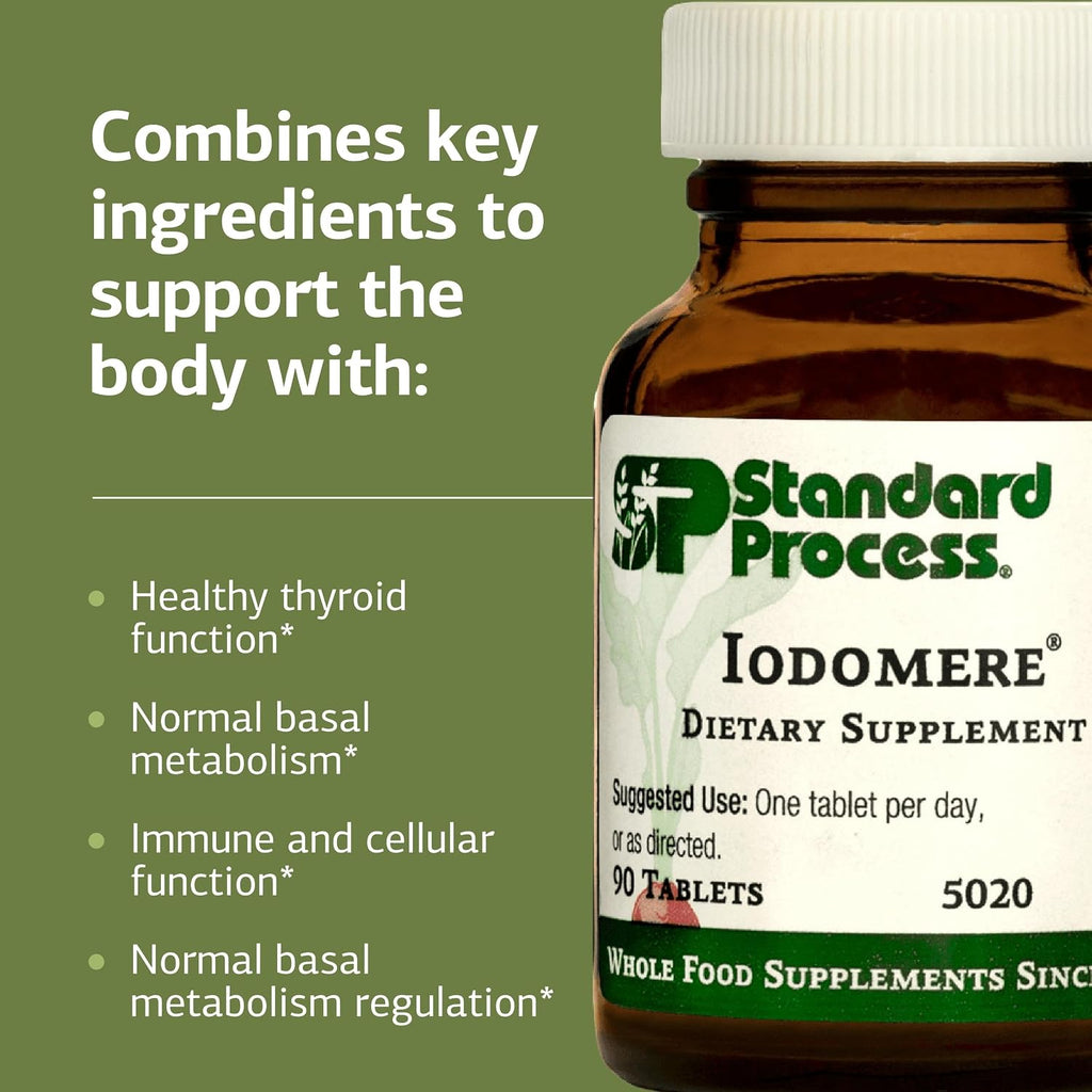 Standard Process Iodomere, Thyroid Hormone Production Suupport, 90 Tablets