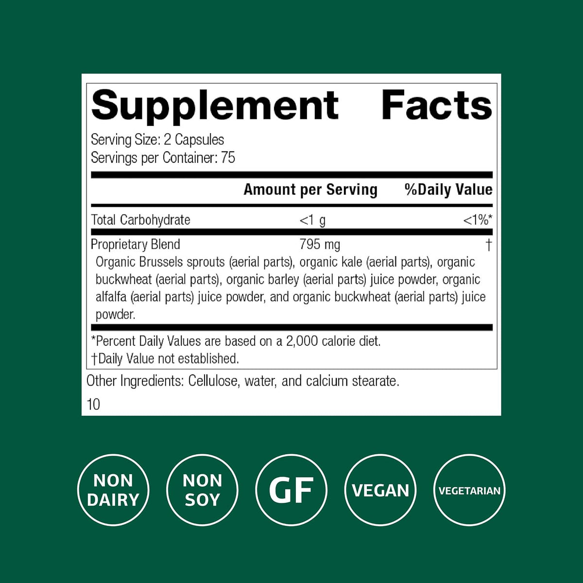 Standard Process SP Green Food, Whole Food Metabolism Support, 150 Capsules