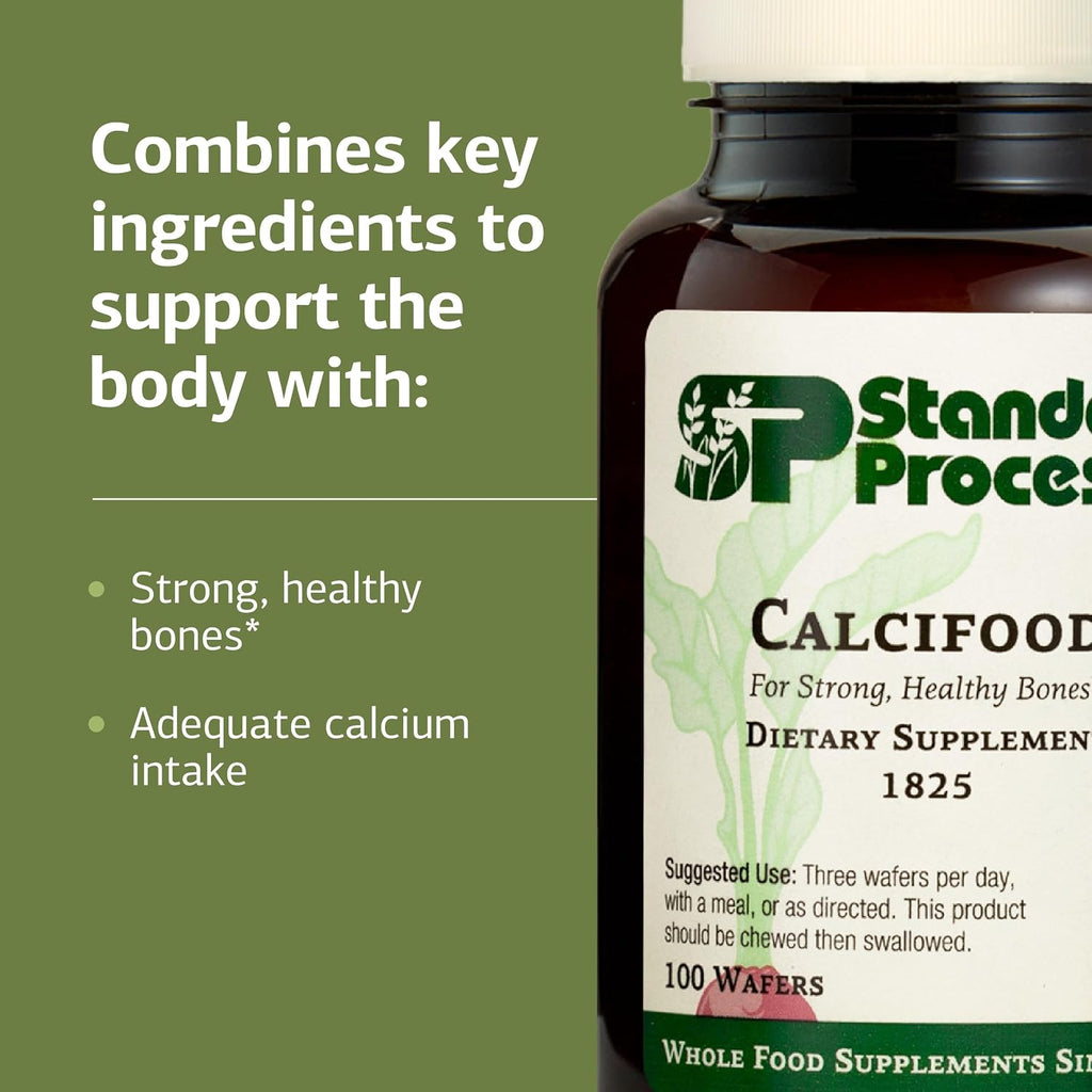Standard Process Calcifood, Bone Strength & Calcium Absorption, 100 Wafers