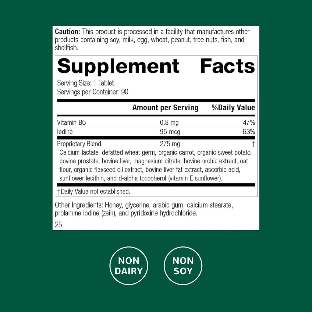 Standard Process Cataplex F, Skin & Hair Support Supplement, 90 Tablets