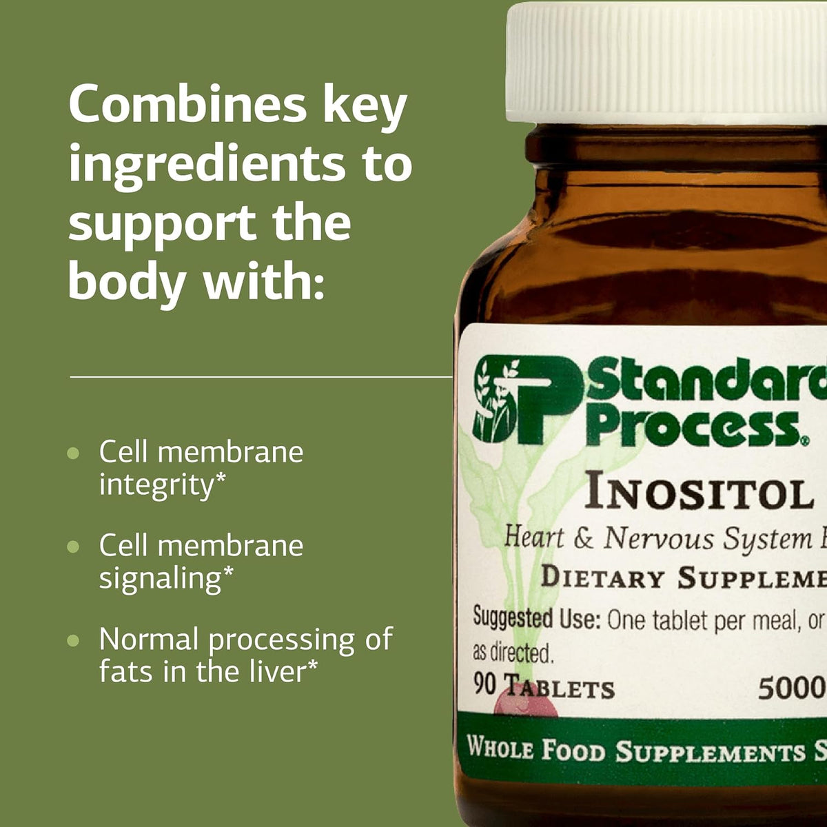 Standard Process Inositol, Nervous System & Cardiovascular, 90 Tablets