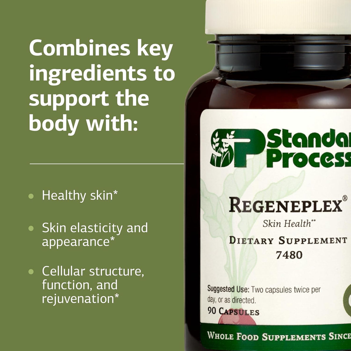 Standard Process Regeneplex, Skin Health Supplement, 90 Capsules