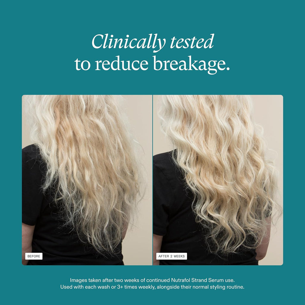 Nutrafol Strand Serum, Reduces Breakage for Stronger Hair, 1 Fl Oz Bottle