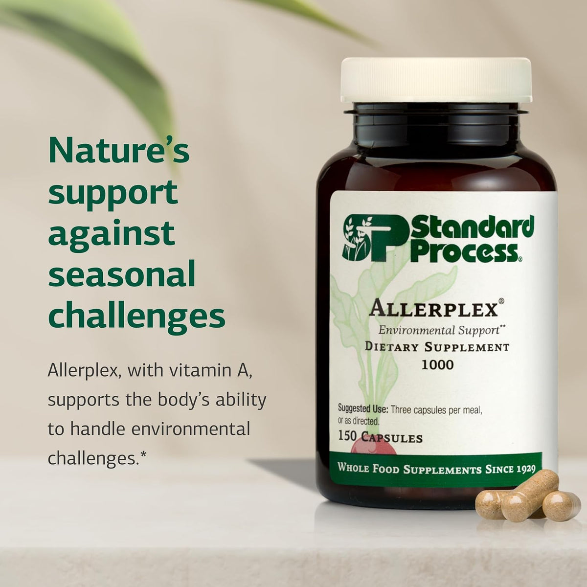 Standard Process Allerplex, Lung Health Support Supplement, 150 Capsules