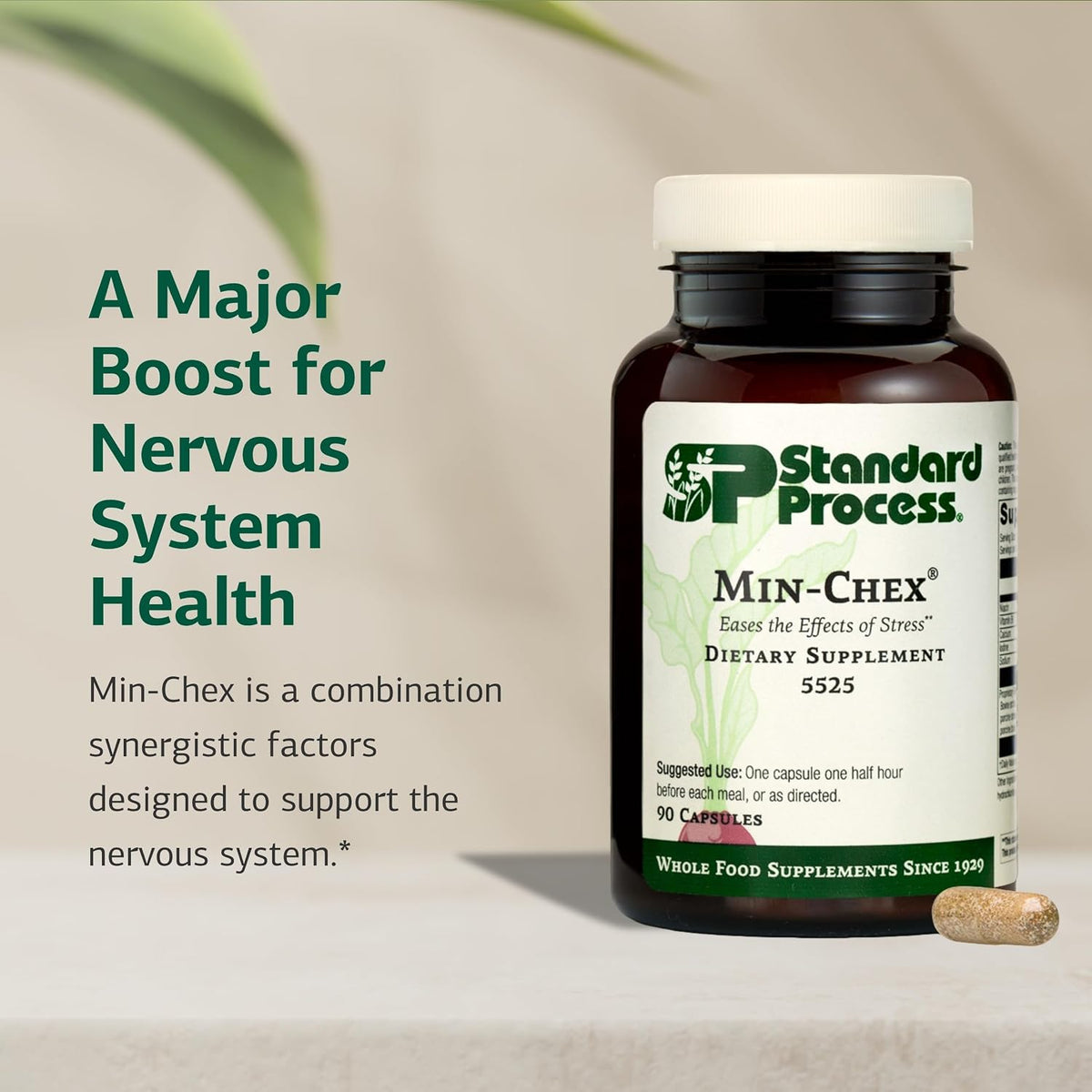 Standard Process Min-Chex, Nervous System & Stress Support, 90 Capsules