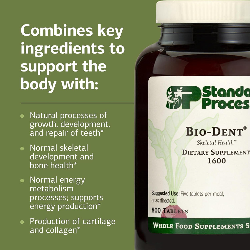 Standard Process Bio-Dent Skeletal Health Supplement, 800 Tablets