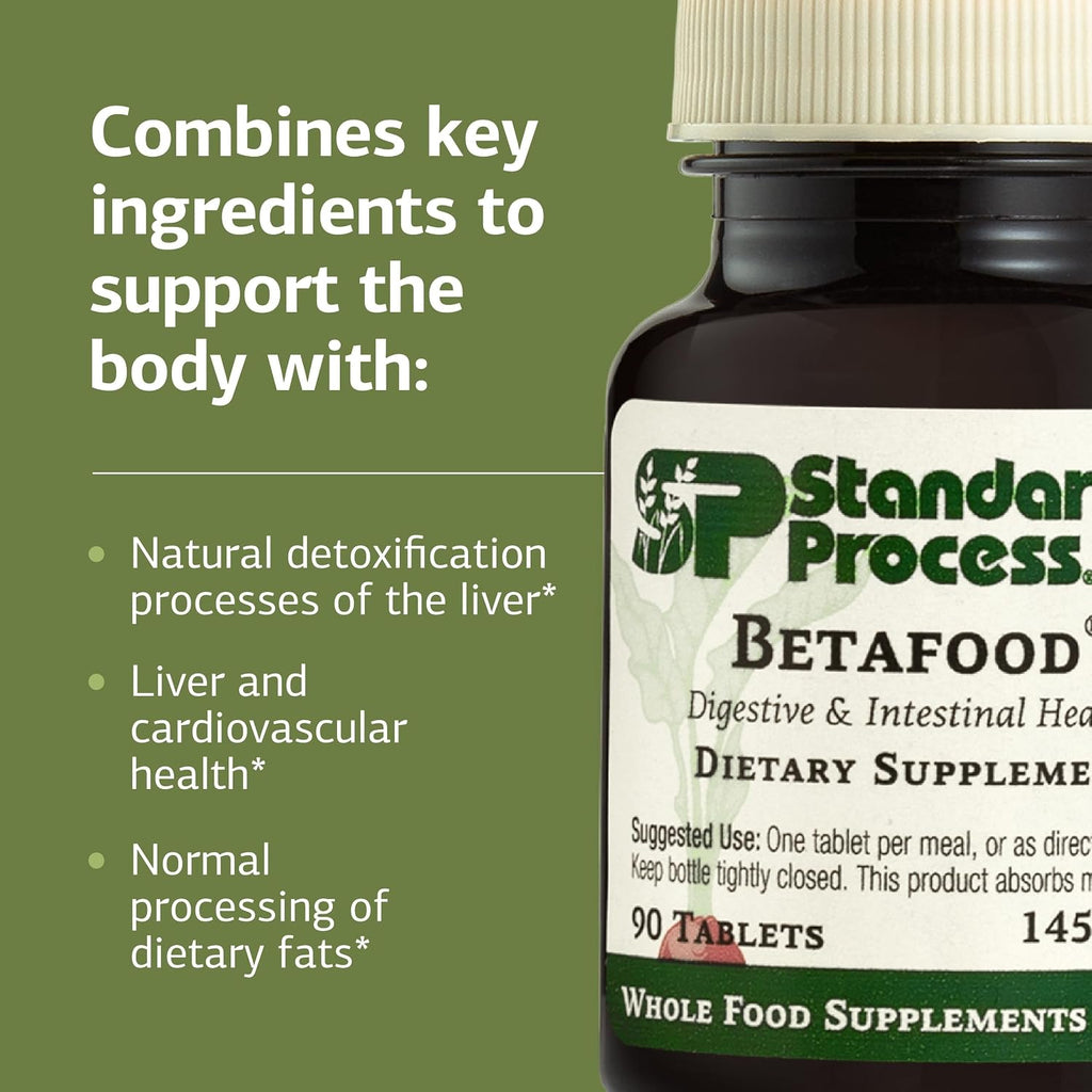 Standard Process Betafood, Digestive & Intestinal Supplement, 90 Tablets