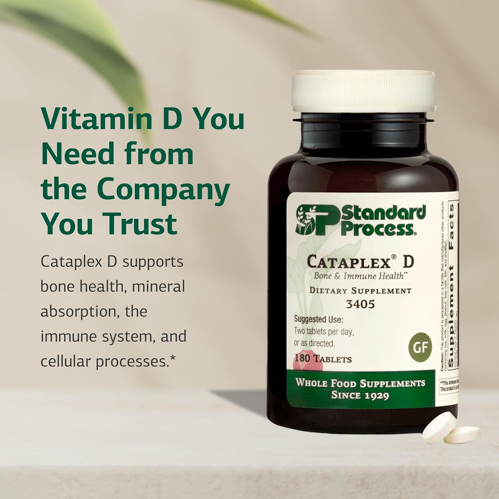 Standard Process Cataplex D, Immune & Bone Health Supplement, 180 Tablets