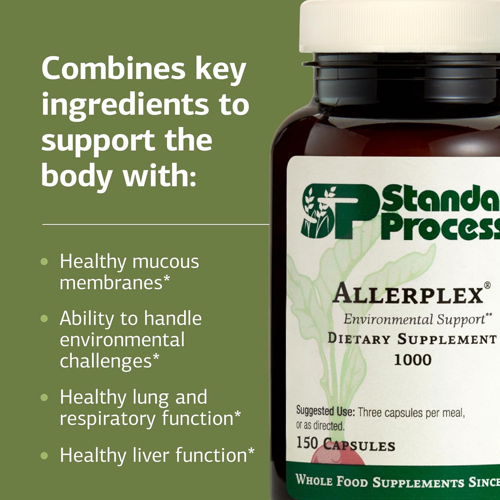 Standard Process Allerplex, Lung Health Support Supplement, 150 Capsules