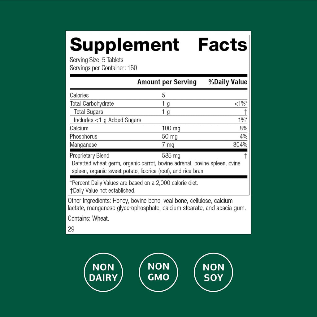 Standard Process Bio-Dent Skeletal Health Supplement, 800 Tablets