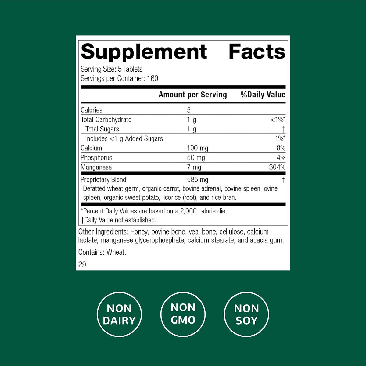 Standard Process Bio-Dent Skeletal Health Supplement, 800 Tablets