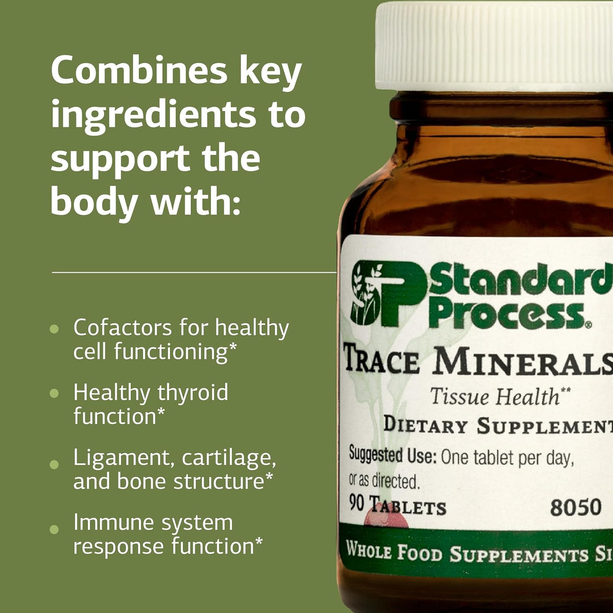 Standard Process Trace Minerals-B12, Thyroid & Cell Function, 90 Tablets