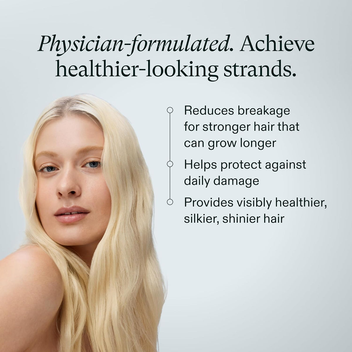 Nutrafol Strand Serum, Reduces Breakage for Stronger Hair, 1 Fl Oz Bottle