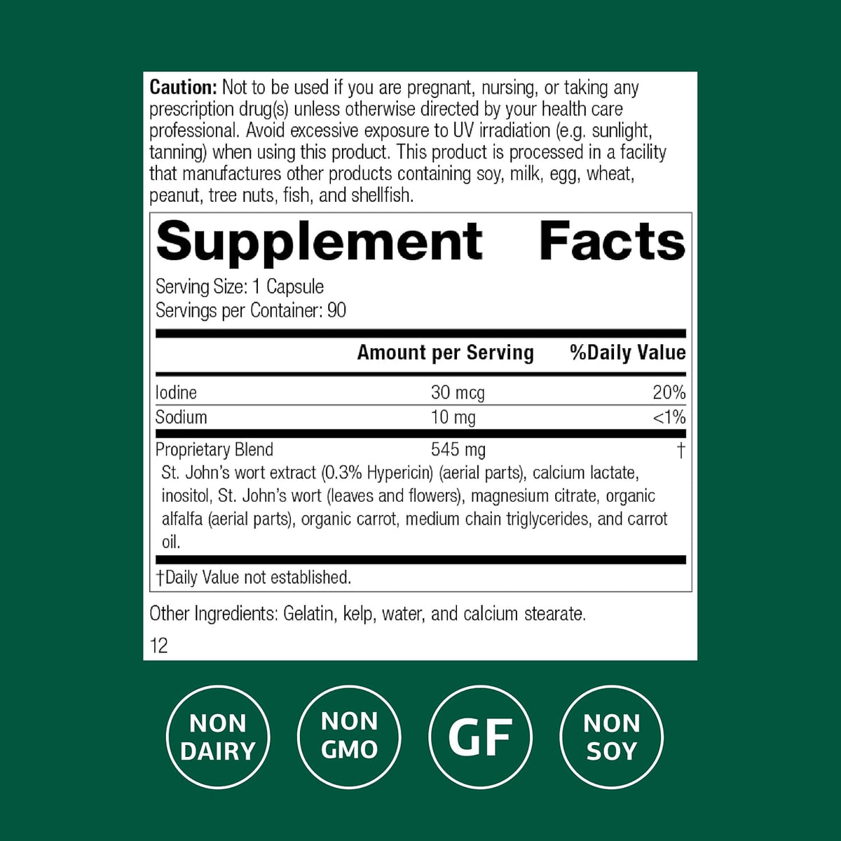 Standard Process St. John's Wort-IMT, for Sleep & Relaxation, 90 Capsules