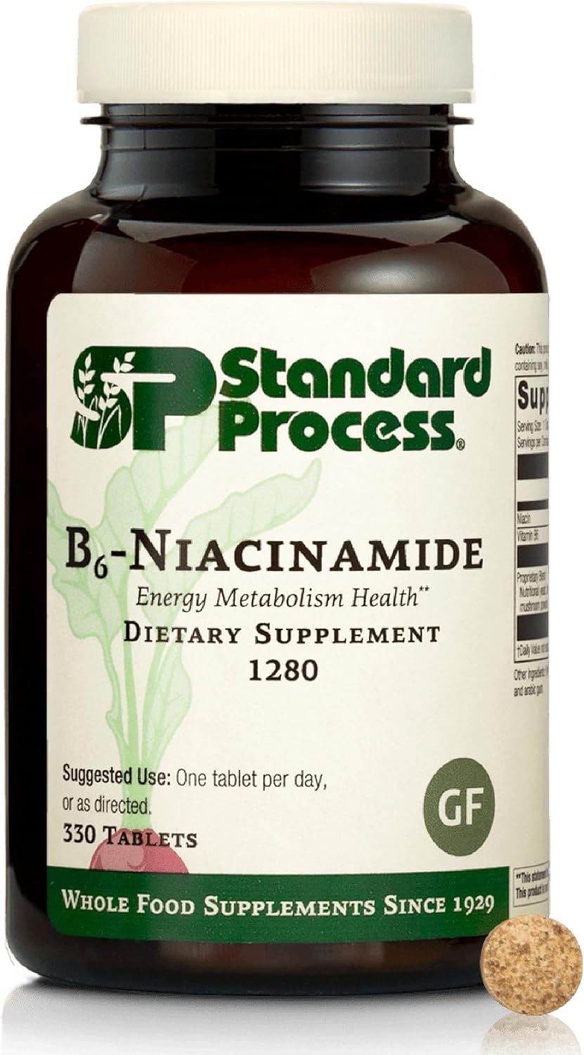 Standard Process B6-Niacinamide,Vitamins B Energy Metabolism, 330 Tablets