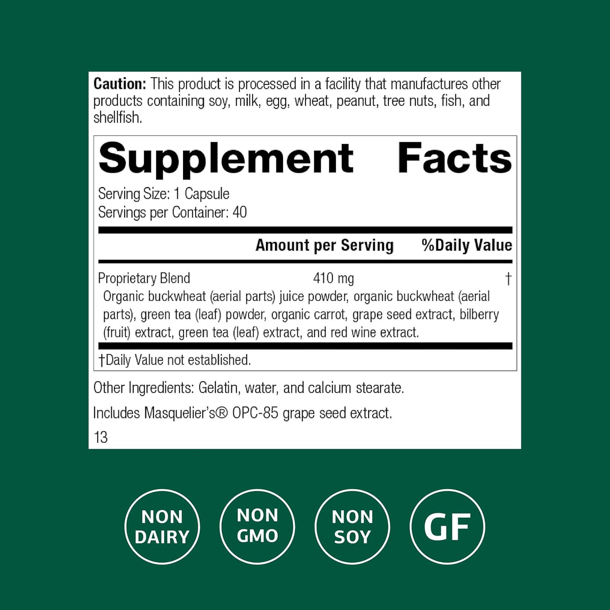 Standard Process OPC Synergy, Brain & Eye Health Support, 40 Tablets
