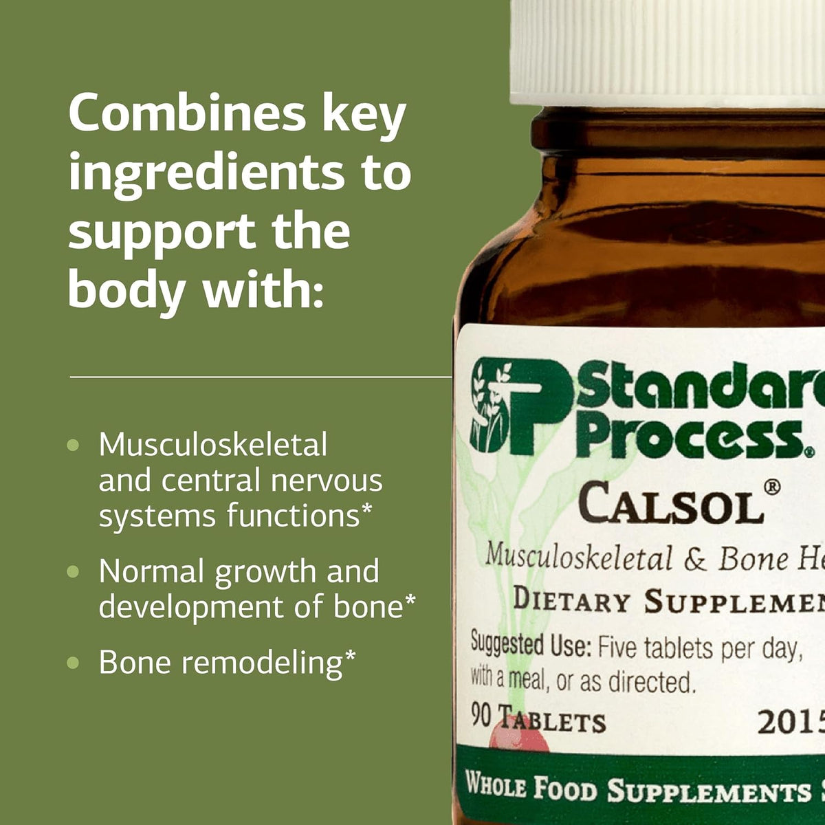 Standard Process Calsol, Musculoskeletal & Bone Health Support, 90 Tablets