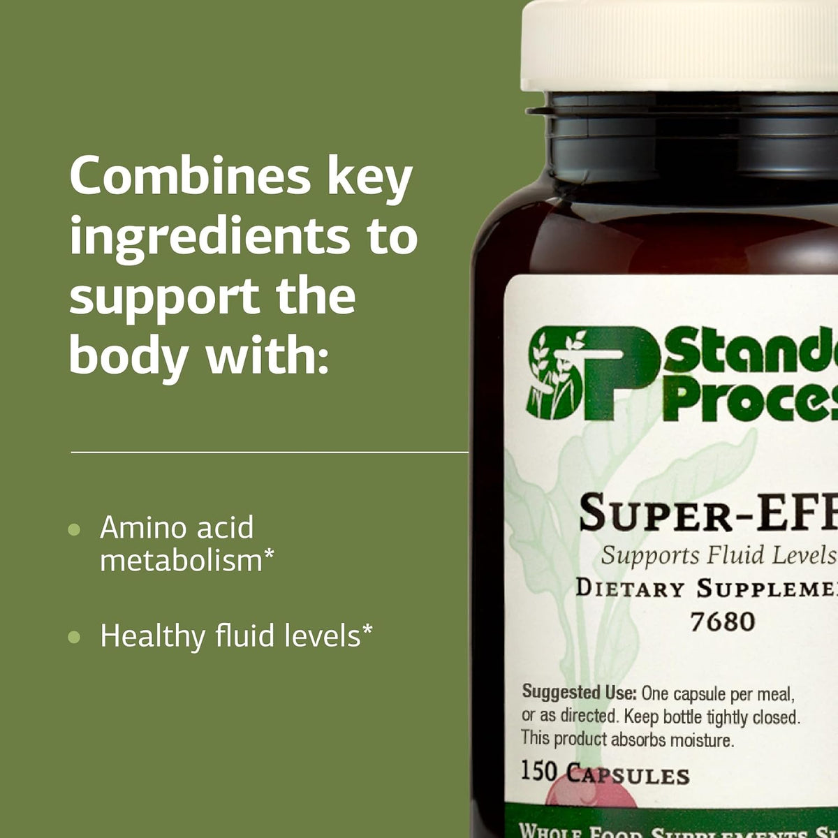 Standard Process Super-EFF, Fluid & Energy Level Support, 150 Capsules