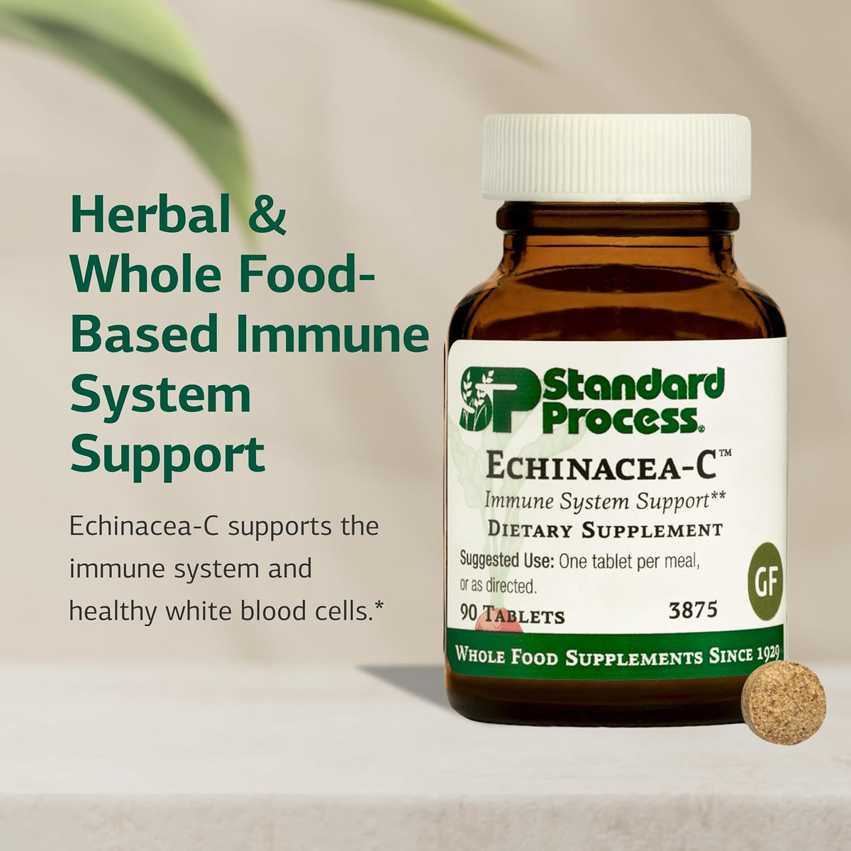 Standard Process Echinacea-C, Immune System Support Supplement, 90 Tablets