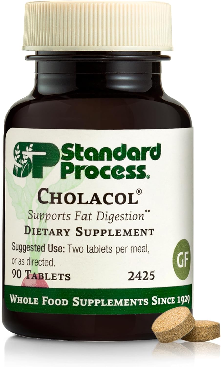 Standard Process Cholacol, Gallbladder & Fat Digestion Support, 90 Tablets
