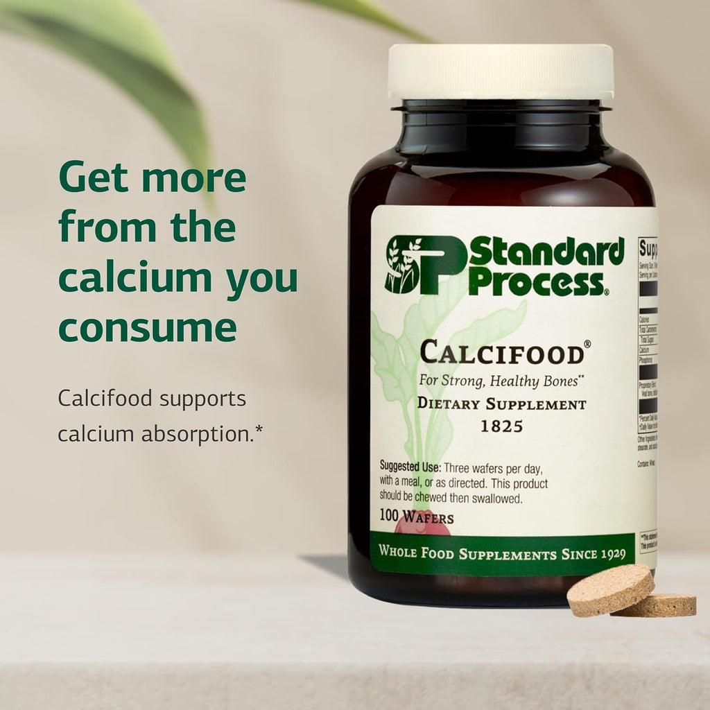 Standard Process Calcifood, Bone Strength & Calcium Absorption, 100 Wafers