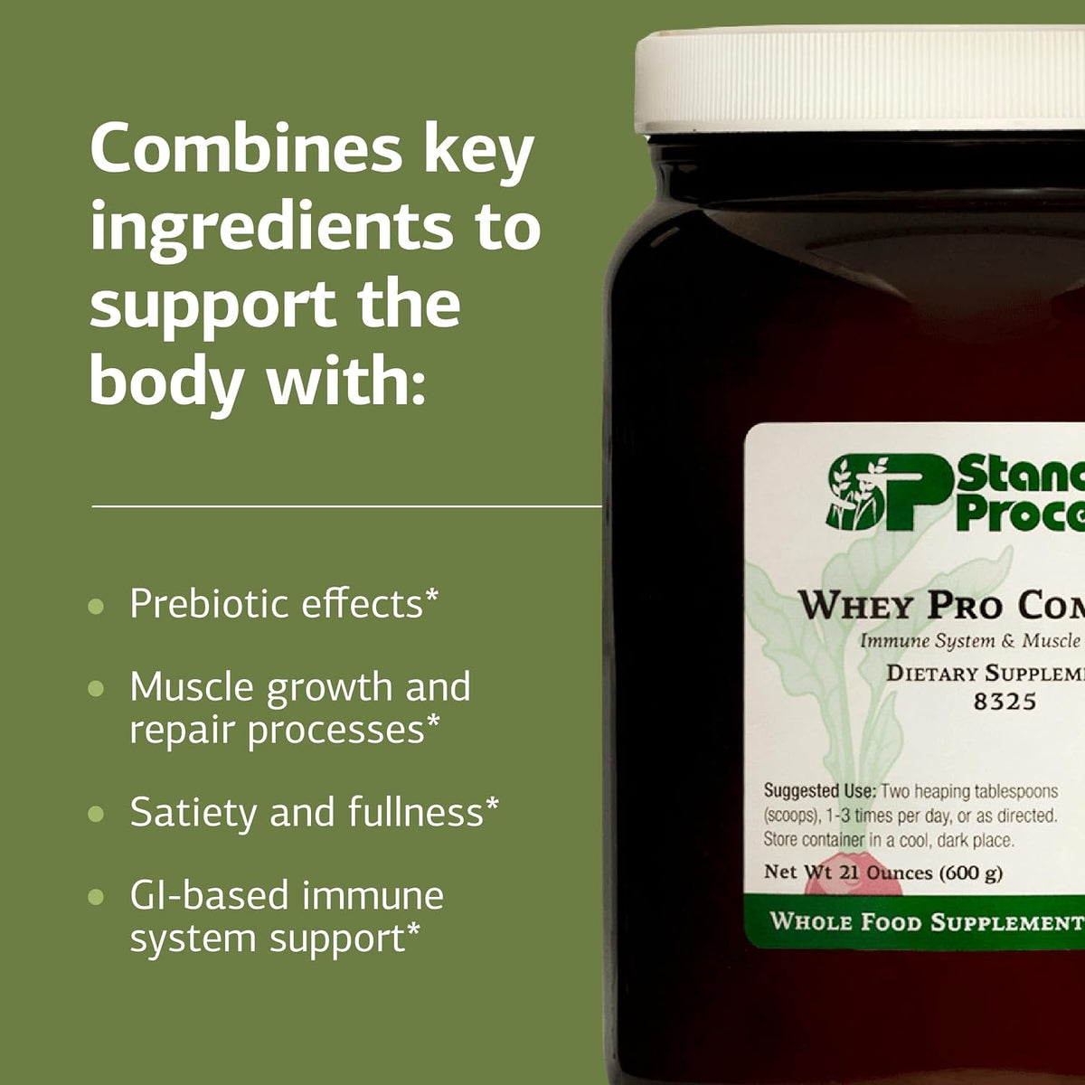 Standard Process Whey Pro Complete, Whole Food Immune Support, 25 Servings