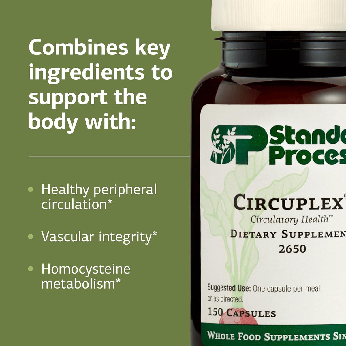 Standard Process Circuplex, Vascular &amp; Nervous System Support, 150 Capsules