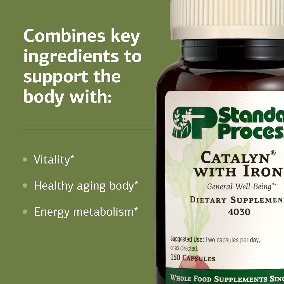Standard Process Catalyn with Iron, General Wellness, 150 Capsules