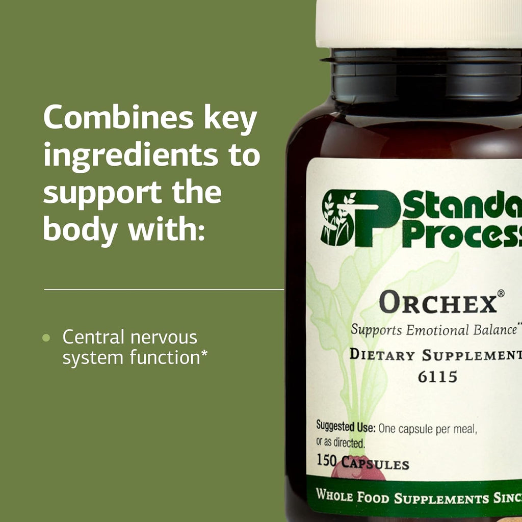 Standard Process Orchex, Emotional Balance Supplement, 150 Capsules