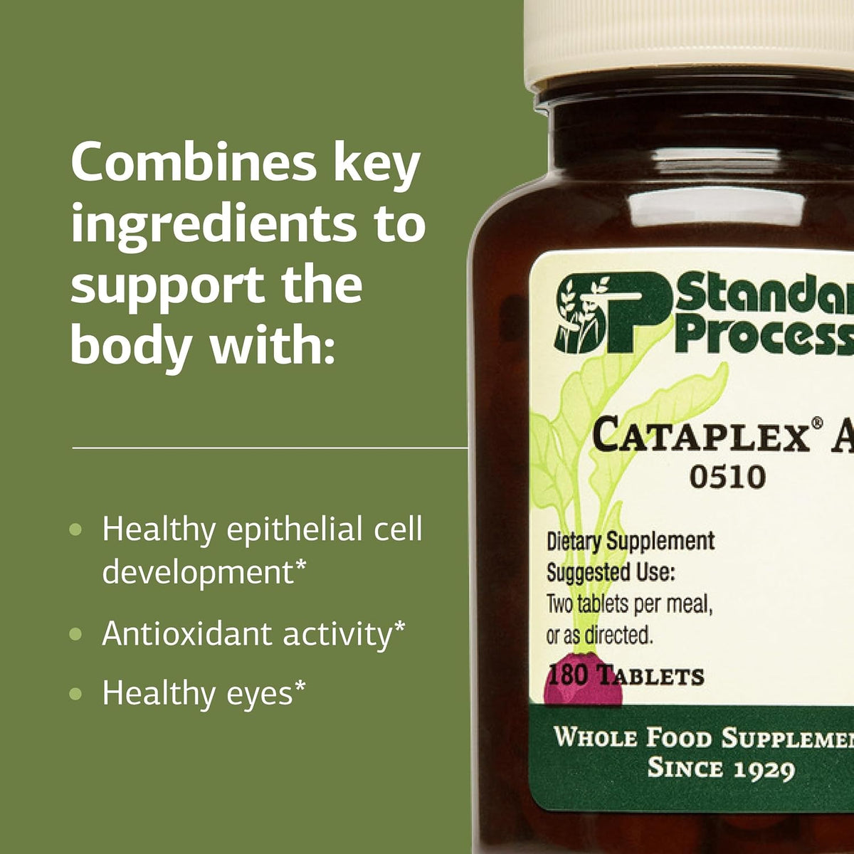 Standard Process Cataplex A, Eye & Mucous Membrane Support, 180 Tablets