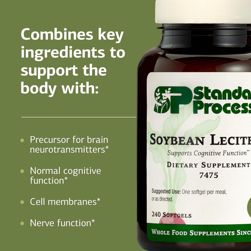 Standard Process Soybean Lecithin, Essential Fatty Acids, 240 Softgels