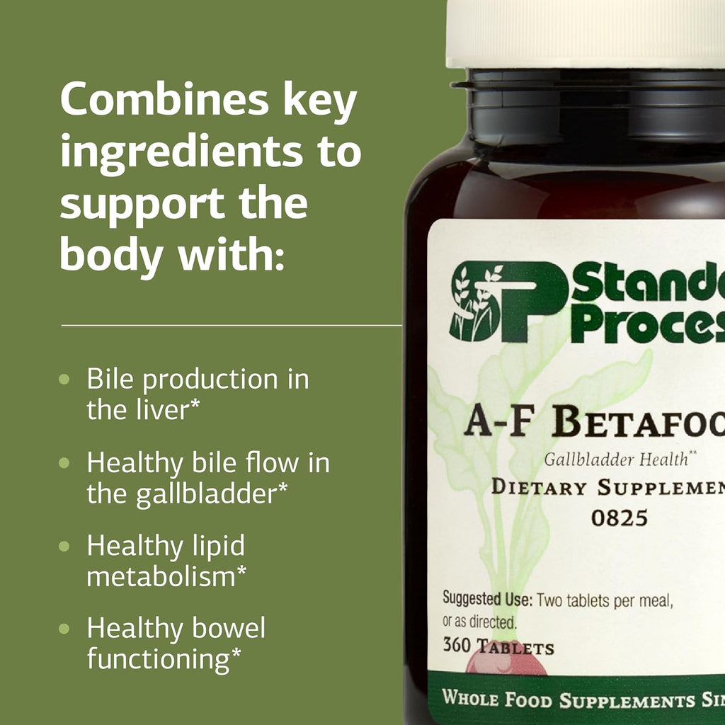 Standard Process A-F Betafood, Gallbladder Supplement, 360 Tablets