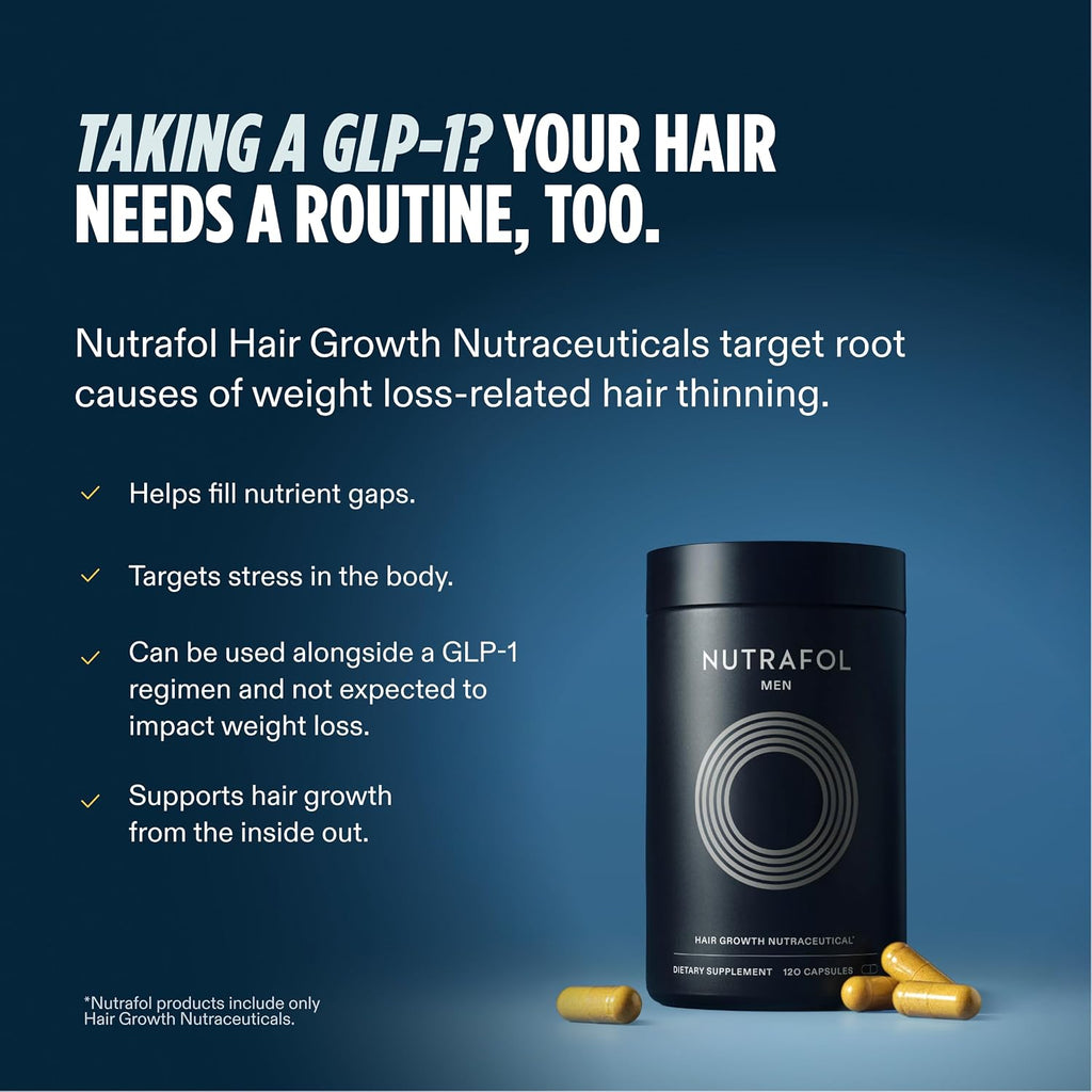 Nutrafol Men Hair Growth Supplements, Ages 18-49, 2-Month Bundle