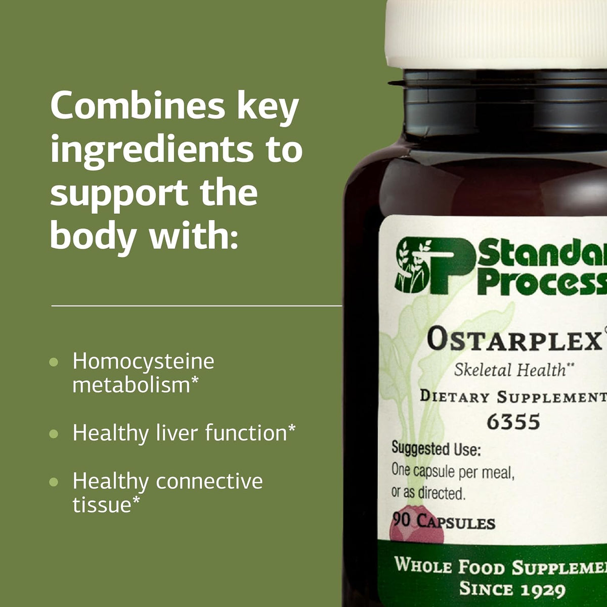 Standard Process Ostarplex, Connective Tissue Support, 90 Capsules