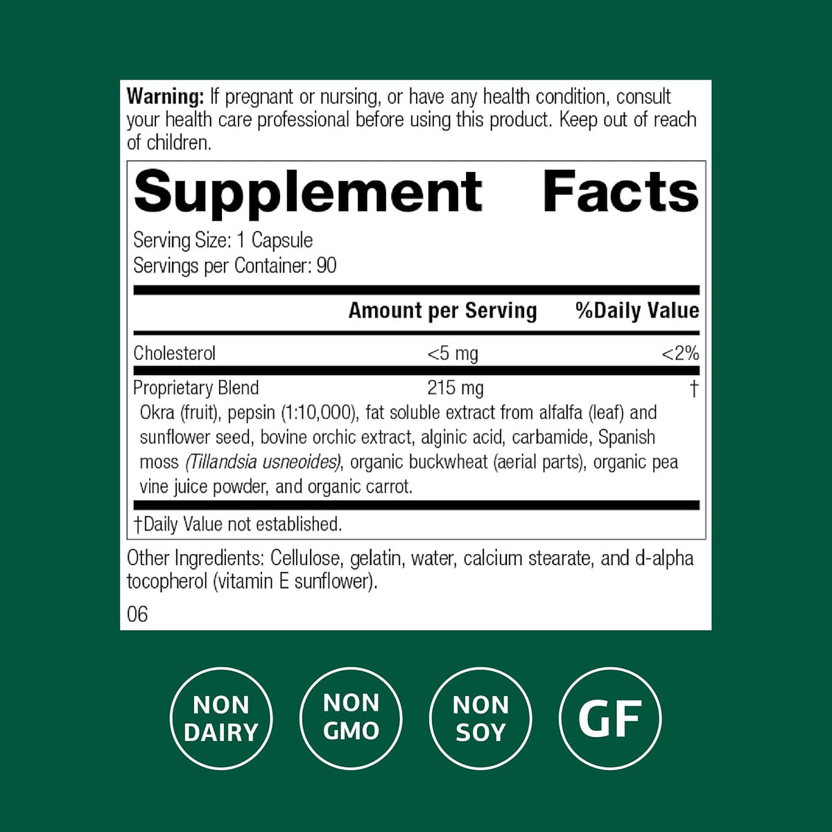 Standard Process Okra Pepsin E3, GI & Protein Digestion Aid, 90 Capsules