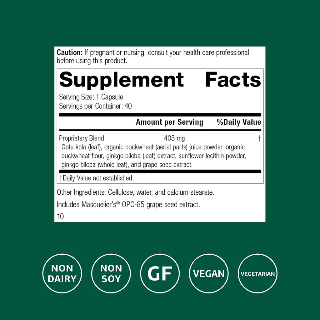 Standard Process Ginkgo Synergy, Brain Health & Antioxidant, 40 Capsules