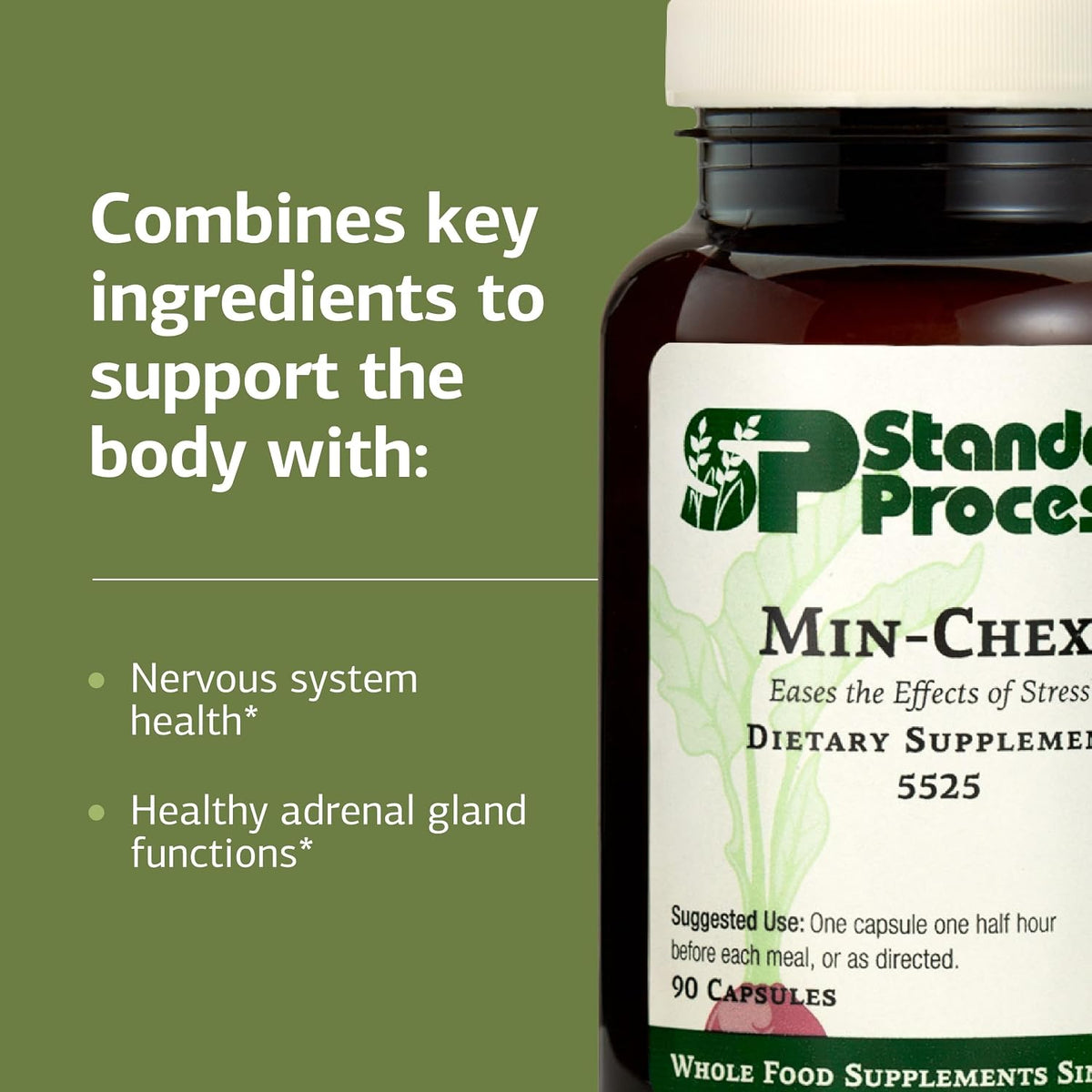 Standard Process Min-Chex, Nervous System & Stress Support, 90 Capsules